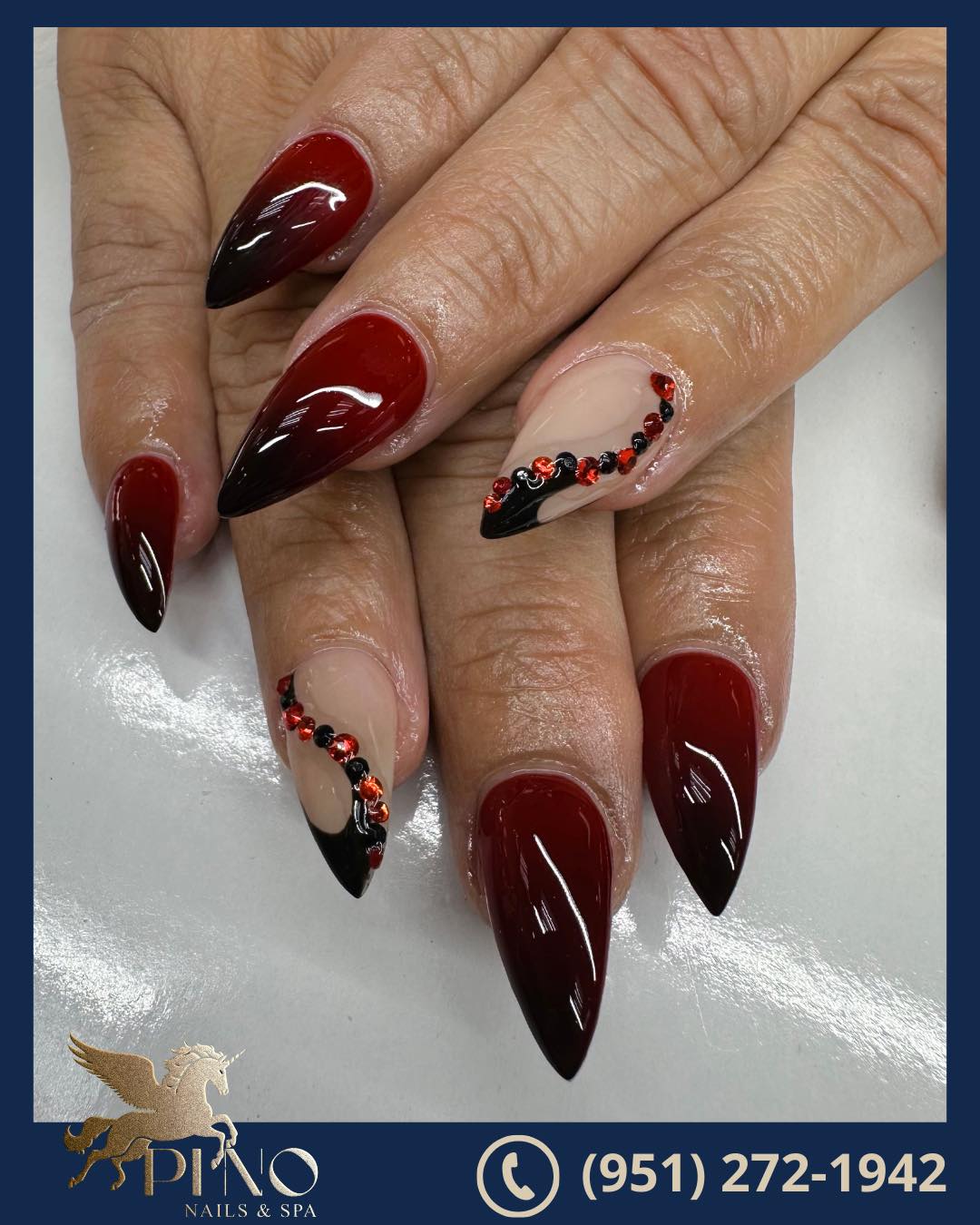 Professional nail work at Pino Nails And Spa